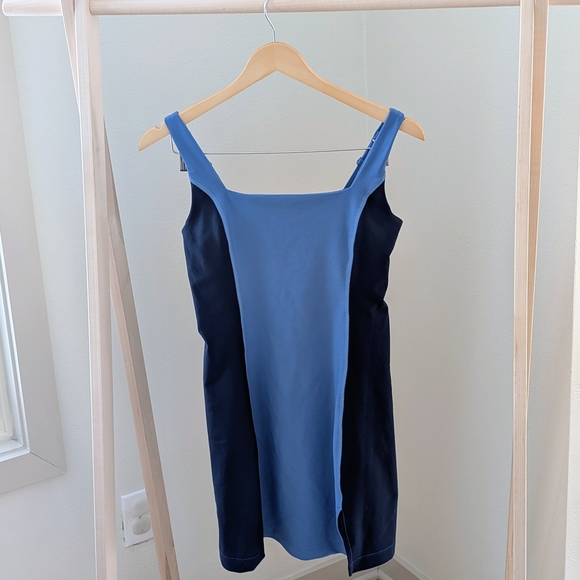 grasby mini dress blue Sweet Goodbyes Blue Lurex Drape Corset Mini Dress main image 1